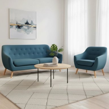 JUEGO DE SALA RIPLEY HOME NORWAY 3-1 CUERPOS AZUL