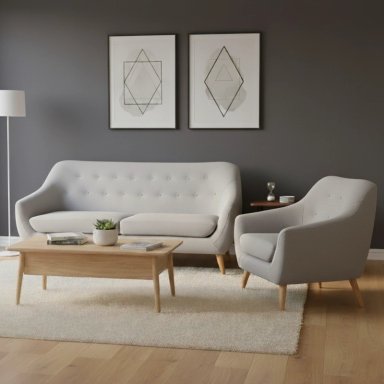 JUEGO DE SALA RIPLEY HOME NORWAY 3-1 CUERPOS GRIS