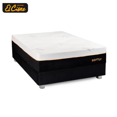 CAMA AMERICANA EL CISNE SOFTLY 2 PLAZAS BLANCO - 2