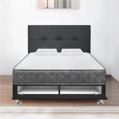 DORMITORIO CAJONES FORLI AQCUA 2 PLAZAS GRIS + EDREDÓN - 3
