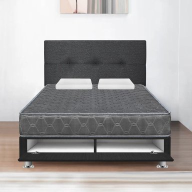 DORMITORIO CAJONES FORLI AQCUA 2 PLAZAS GRIS + EDREDÓN - 3