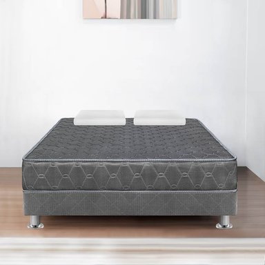 CAMA AMERICANA FORLI AQCUA 2 PLAZAS GRIS + EDREDÓN - 3