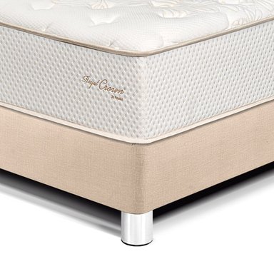 DORMITORIO PARAÍSO ROYAL CROWN QUEEN + VELADORES MOON CHAMPAGNE + 2 ALMOHADAS VISCOELÁSTICAS - 2