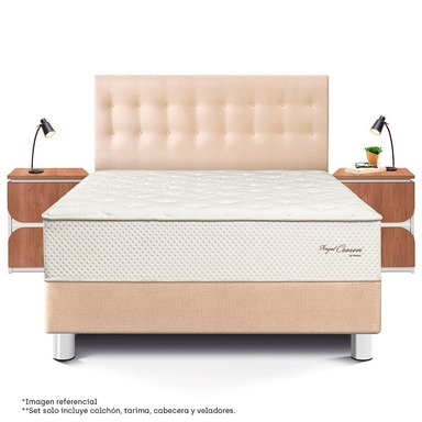 DORMITORIO PARAÍSO ROYAL CROWN KING + VELADORES MOON CHAMPAGNE + 2 ALMOHADAS VISCOELÁSTICAS - 3