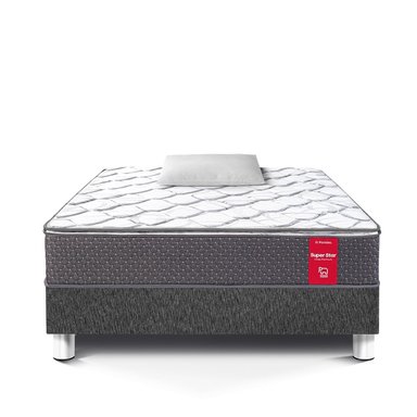 CAMA AMERICANA PARAÍSO SUPER STAR 1.5 PLAZAS CHARCOAL - 3