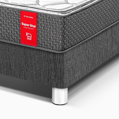 CAMA AMERICANA PARAÍSO SUPER STAR KING CHARCOAL - 2