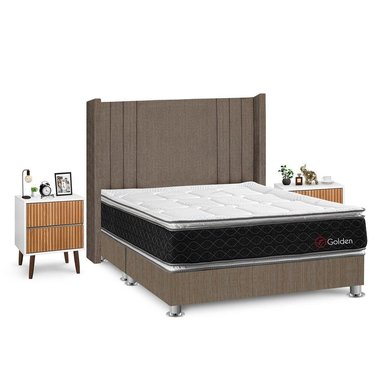 DORMITORIO AMERICANO FORLI GOLDEN KING + VELADORES - 2