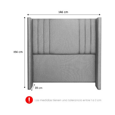 DORMITORIO FORLI GOLDEN 2 PLAZAS + VELADORES - 7