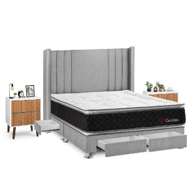 DORMITORIO FORLI GOLDEN KING + VELADORES - 2