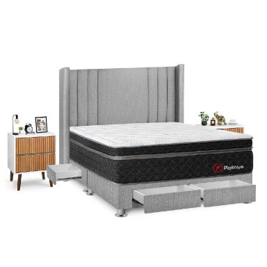 DORMITORIO FORLI PLATINIUM KING + VELADORES - 2