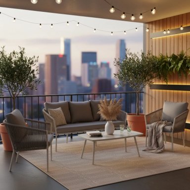 JUEGO DE SALA TERRAZA RIPLEY HOME CUERDA 3-1-1 CUERPOS + MESA DE CENTRO