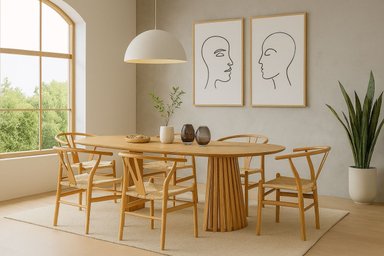 MESA DE COMEDOR MAISON LINETT NANTES NATURAL 100X210 CM - 7