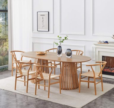 MESA DE COMEDOR MAISON LINETT NANTES NATURAL 100X210 CM - 8