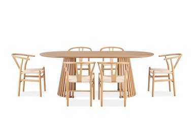 MESA DE COMEDOR MAISON LINETT NANTES NATURAL 100X210 CM - 9