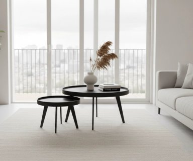 MESA DE CENTRO MAISON LINETT SETX2 POET NEGRO MATE