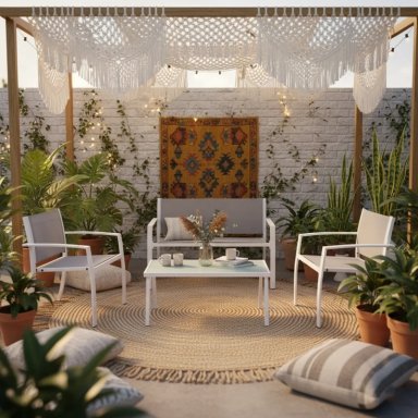 JUEGO DE SALA TERRAZA RIPLEY HOME TERRACERO GRIS 3-1-1 CUERPOS + MESA DE CENTRO