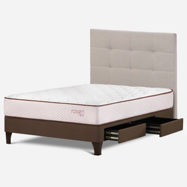 DORMITORIO EUROPEO ROSEN REST 2 PLAZAS CON CAJONES ISSEY - 3