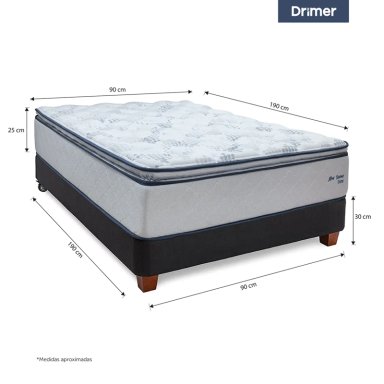 CAMA AMERICANA DRIMER 1 PLAZA BLANCO NEW OZONO - 3
