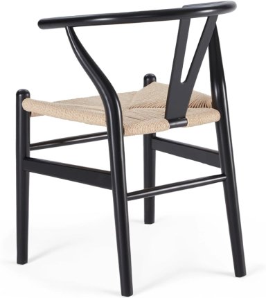 SILLA DE COMEDOR MAISON LINETT WISHBONE NEGRO - 4