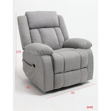 SILLÓN RECLINABLE RIPLEY HOME CON ALZADOR 1 CUERPO GRIS - 5