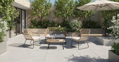 JUEGO DE SALA TERRAZA RIPLEY HOME 2-1-1 + MESA DE CENTRO