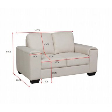 SOFÁ RIPLEY HOME SEVILLA 2 CUERPOS BEIGE - 4