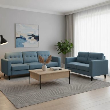 JUEGO DE SALA RIPLEY HOME BOSTON 3-2 CUERPOS DENIM