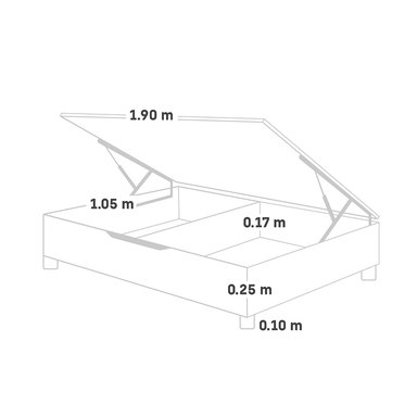 BASE BOXET PARAÍSO DELUXE 1.5 PLAZAS CHAMPAGNE - 5
