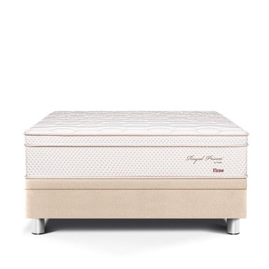 CAMA BOXET PARAISO ROYAL PRINCE QUEEN CHAMPAGNE + 2 ALMOHADAS VISCOELÁSTICAS - 2