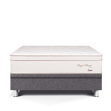 CAMA BOXET PARAISO ROYAL PRINCE QUEEN GRIS + 2 ALMOHADAS VISCOELÁSTICAS - 2