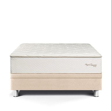 CAMA BOXET PARAISO ROYAL CROWN 2 PLAZAS CHAMPAGNE + 2 ALMOHADAS VISCOELÁSTICAS - 2