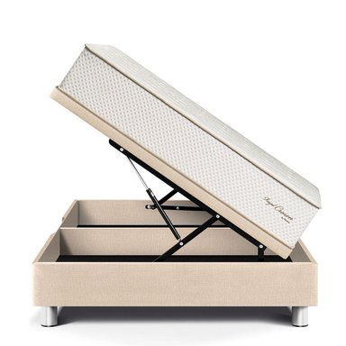 CAMA BOXET PARAISO ROYAL CROWN 2 PLAZAS CHAMPAGNE + 2 ALMOHADAS VISCOELÁSTICAS - 3