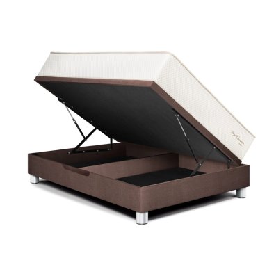 DORMITORIO BOXET PARAÍSO ROYAL CROWN BLOCKS 2 PLAZAS CHOCOLATE + 2 ALMOHADAS VISCOELÁSTICAS - 2