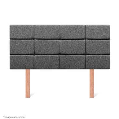 DORMITORIO BOXET PARAÍSO ROYAL CROWN BLOCKS 2 PLAZAS GRIS + 2 ALMOHADAS VISCOELÁSTICAS - 5