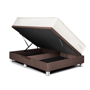 DORMITORIO BOXET PARAÍSO ROYAL CROWN BLOCKS QUEEN CHOCOLATE + 2 ALMOHADAS VISCOELÁSTICAS - 2
