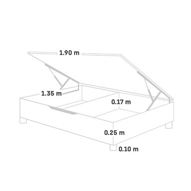 CAMA BOXET PARAISO PARAÍSO POCKET STAR 2 PLAZAS CHAMPAGNE - 6