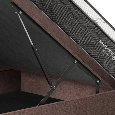 CAMA BOXET PARAISO PARAÍSO POCKET STAR 2 PLAZAS CHOCOLATE - 4
