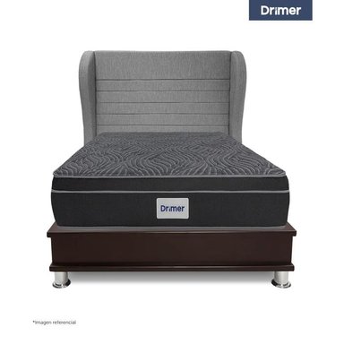 DORMITORIO OPORTO DRIMER VENTUS QUEEN BRETANNA GRIS PLATA - 2