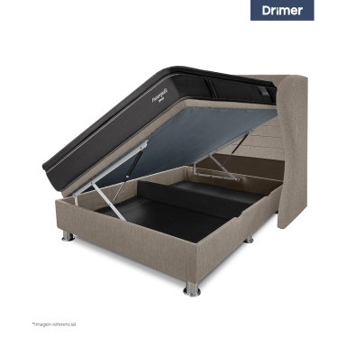 DORMITORIO BOXET DRIMER CROMOPEDIC 2 PLAZAS CABECERA BRETANNA BEIGE - 3