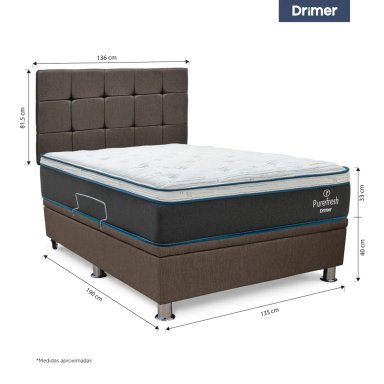 DORMITORIO BOXET DRIMER PURE FRESH 2 PLAZAS MARRÓN - 3