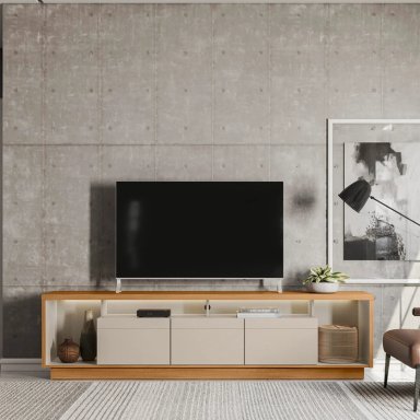 MESA DE TV RIPLEY HOME CRONOS 2.2 CON CINTA LED HASTA 75"