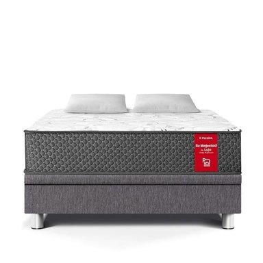 CAMA BOXET PARAÍSO SU MAJESTAD QUEEN GRIS - 2