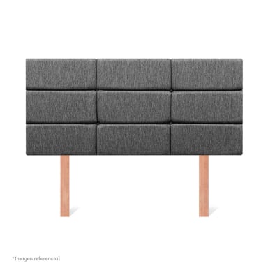 JUEGO DE DORMITORIO BOXET PARAISO SU MAJESTAD 1.5 PLAZAS GRIS - 5