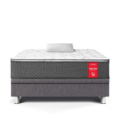 CAMA BOXET PARAÍSO SUPER STAR 1.5 PLAZAS GRIS - 2