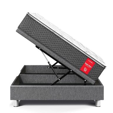 CAMA BOXET PARAÍSO SUPER STAR 1.5 PLAZAS GRIS - 3
