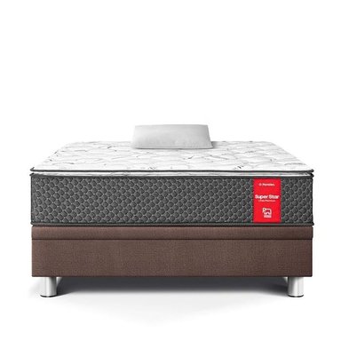 CAMA BOXET PARAÍSO SUPER STAR 1.5 PLAZAS CHOCOLATE - 2