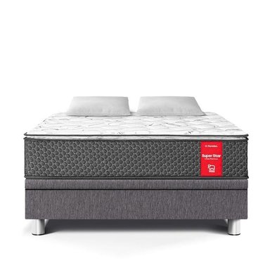 CAMA BOXET PARAÍSO SUPER STAR QUEEN GRIS - 2