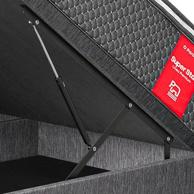 CAMA BOXET PARAÍSO SUPER STAR QUEEN GRIS - 4