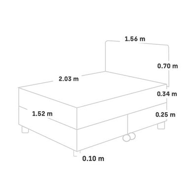 DORMITORIO PARAÍSO ROYAL CLOUD QUEEN + VELADOR CON CAJÓN GRIS + 2 ALMOHADAS VISCOELÁSTICAS - 5