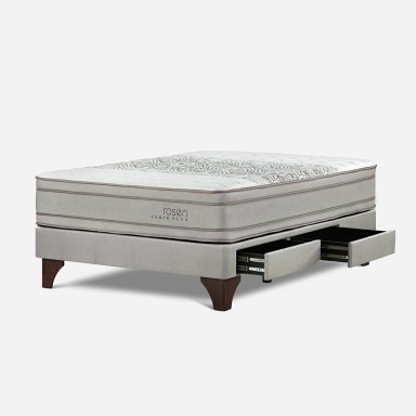 CAMA EUROPEA ROSEN CON CAJONES TEMPO PLUS 2 PLAZAS - 3